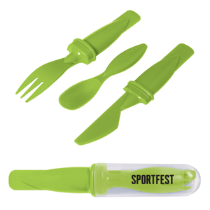KP6641
	-LUNCH MATE CUTLERY SET
	-Lime Green/Clear
